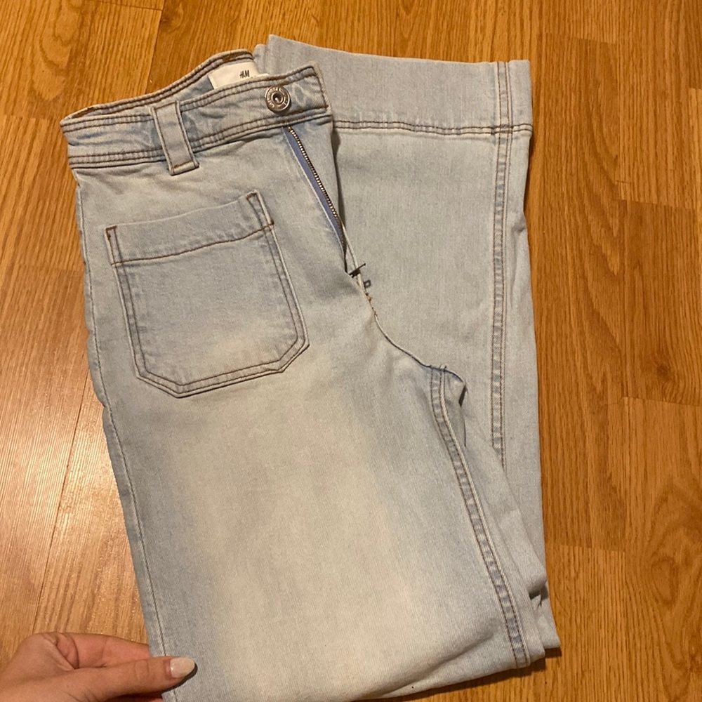H&M cropped straight leg denim